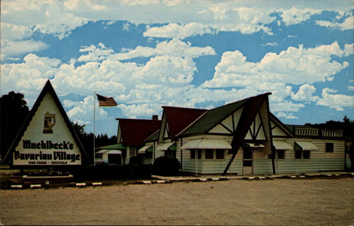 Alcona Brew Haus (Muehlbecks Bavarian Village) - Old Postcard Front